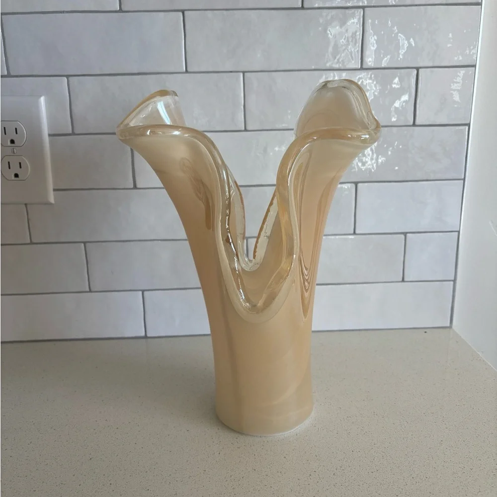 Vtg Murano Vetro Eseguito Secondo La Tecnica Dei Maestri Di Art Glass Lily Vase - Picture 1 of 9